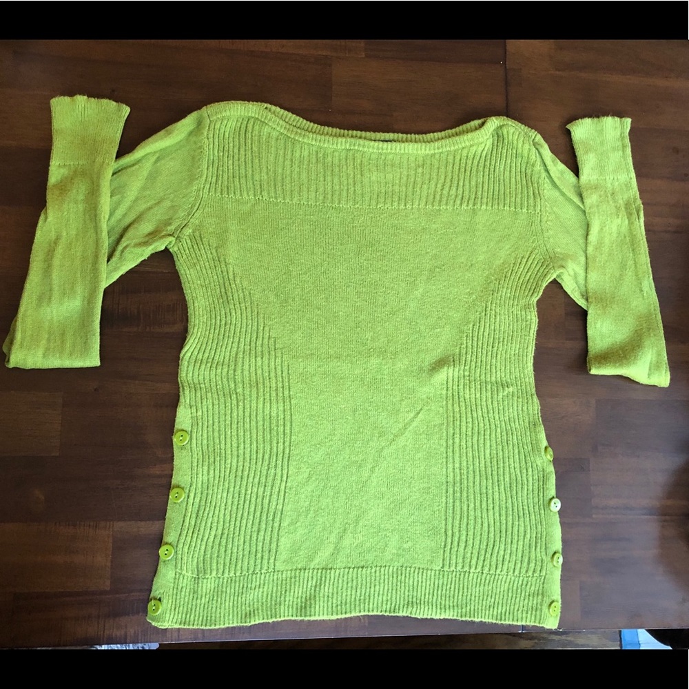 Ann Taylor Boat Neck Sweater Moss Green